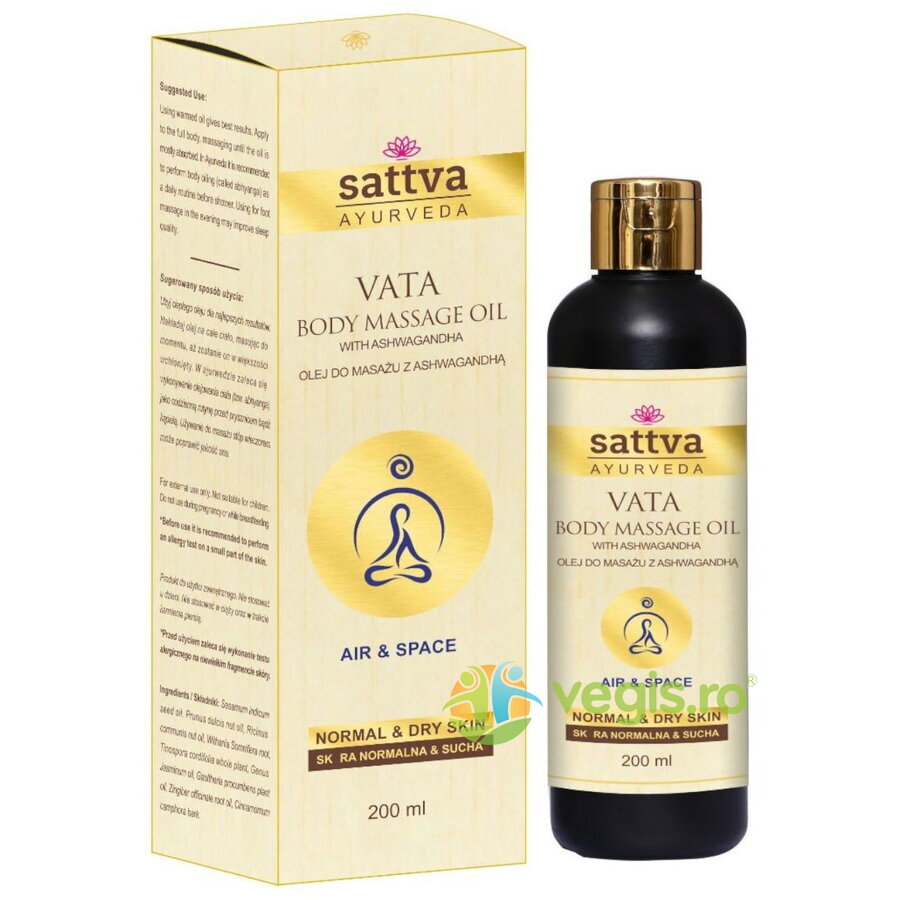 Oferte la Ulei de Masaj Vata pentru Piele Mormala si Uscata 200ml
