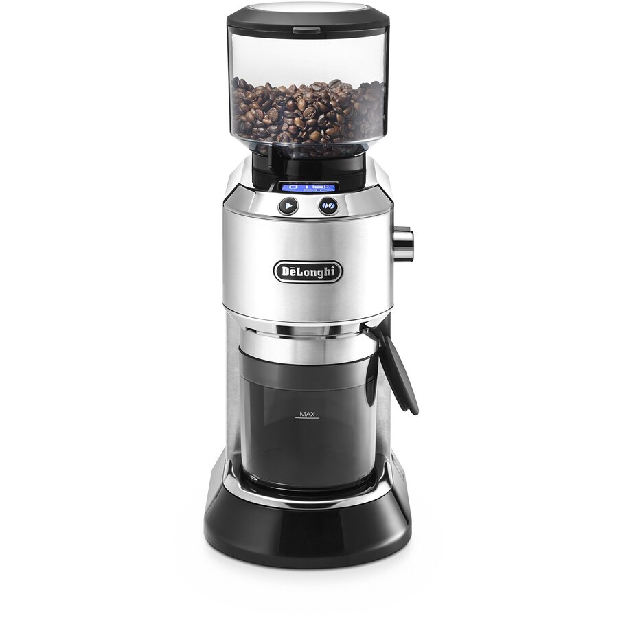 Rasnita de cafea De'Longhi Dedica KG 521 M, 150 W, 350 g, Negru, Argintiu
