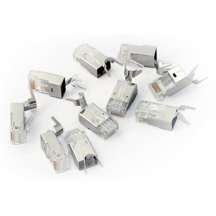 Oferte la Conector RJ45, Gembrid, X-ML-6F-OD-IMP, 100 bucati, gri, AWG 22/24