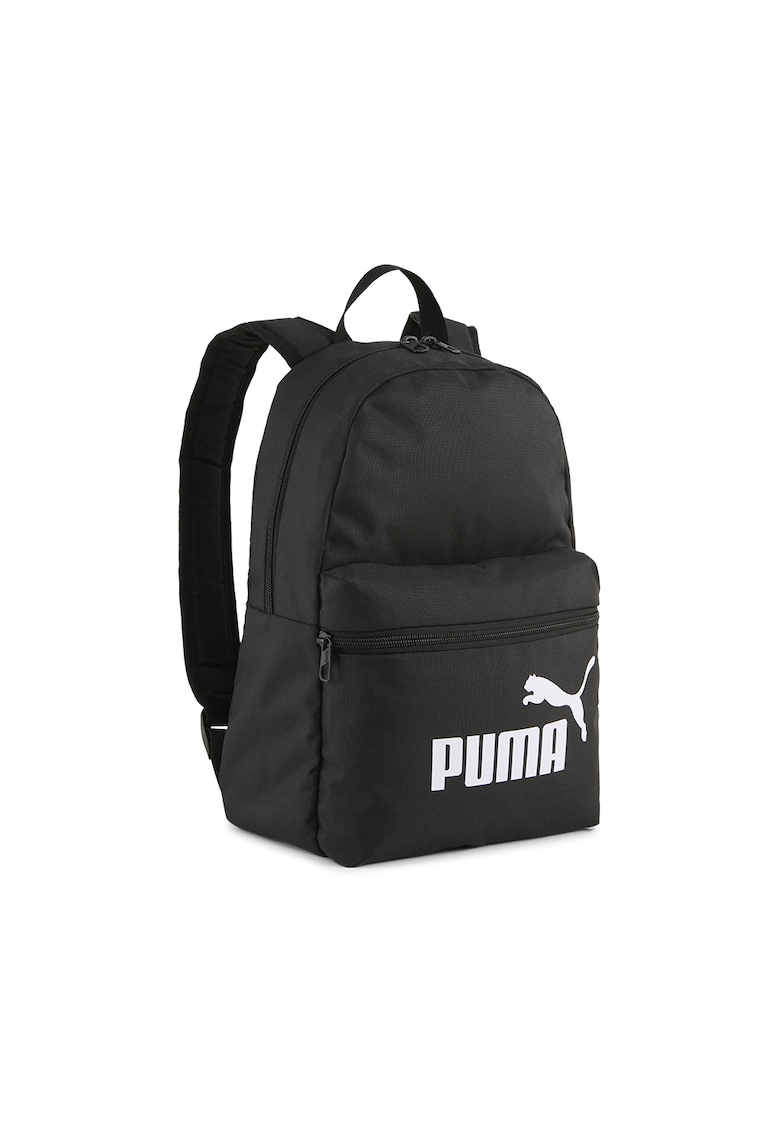 Oferte la Rucsac din material textil cu buzunar frontal cu fermoar - Negru