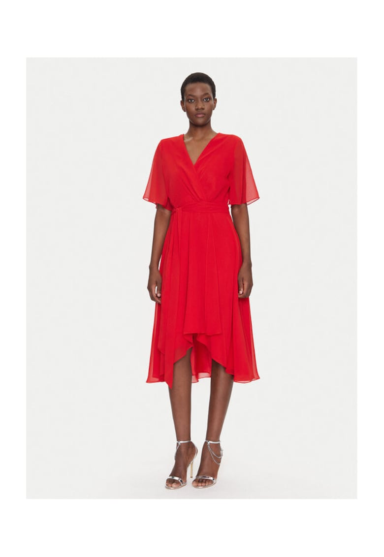 Oferte la Rochie cocktail dama  5AI10200 - Sintetic - Rosu