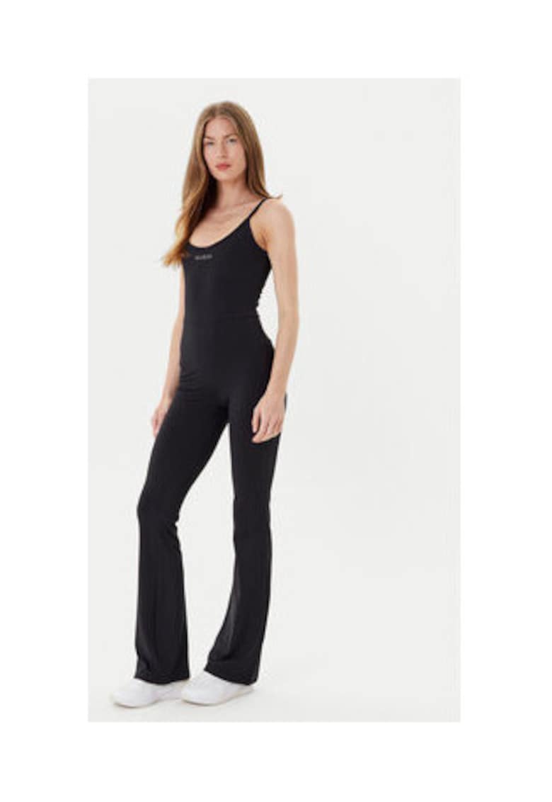 Oferte la Salopeta lunga slim fit cu bretele inguste - decolteu rotund si logo metalic