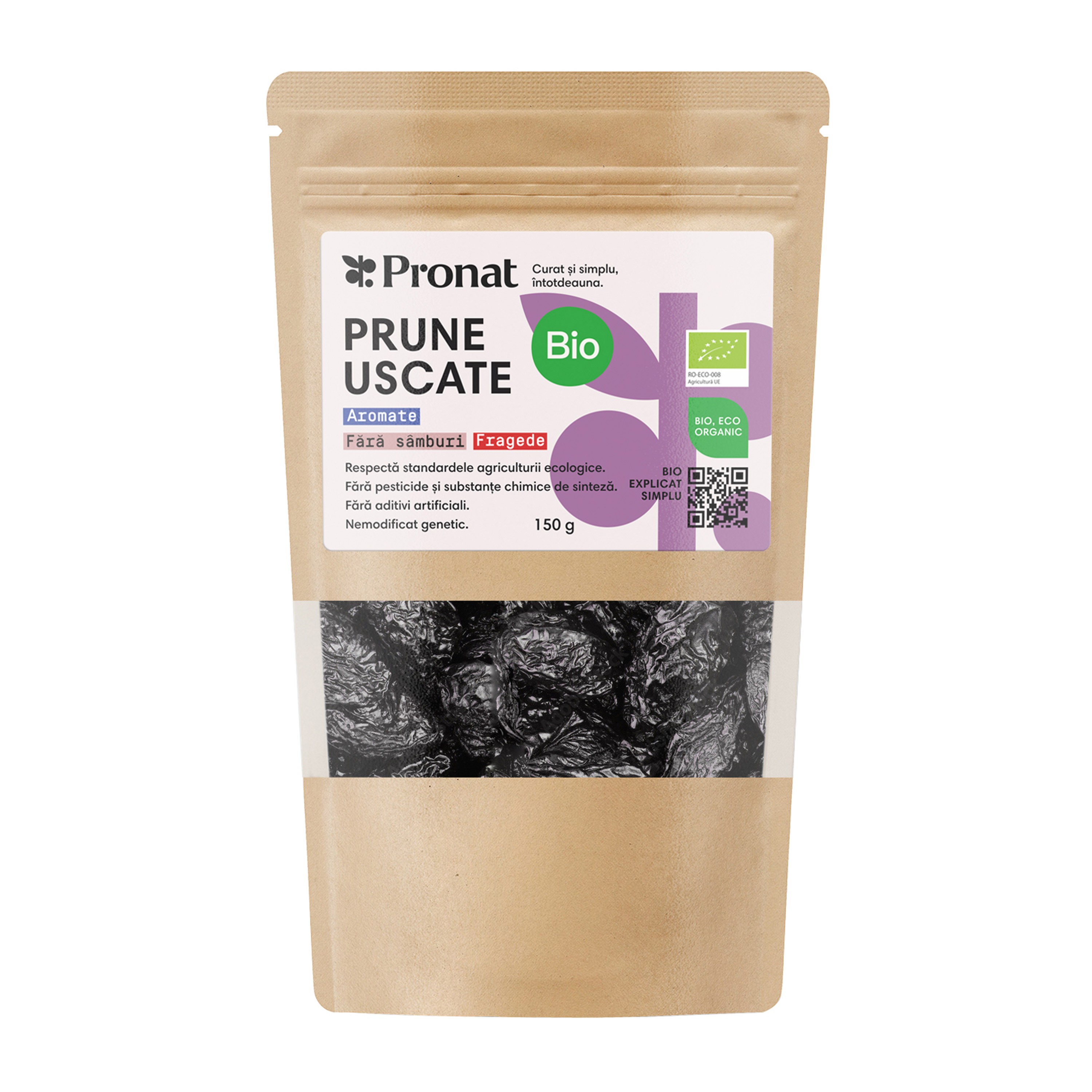 Oferte la Prune uscate bio, fara samburi, 150g Pronat