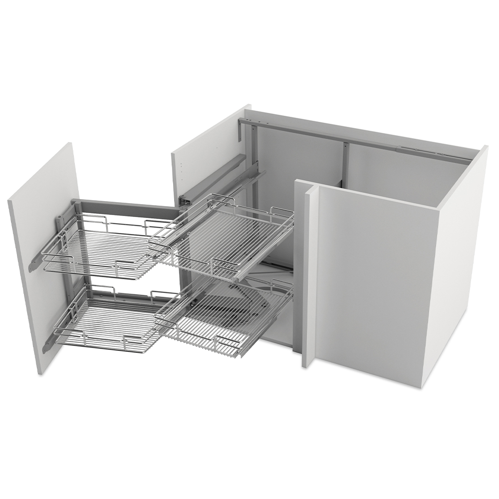 Oferte la Kit cos Compagnucci Duetto, metal, gri metalic, 500 mm x 600 mm, 2 rafturi, dreapta