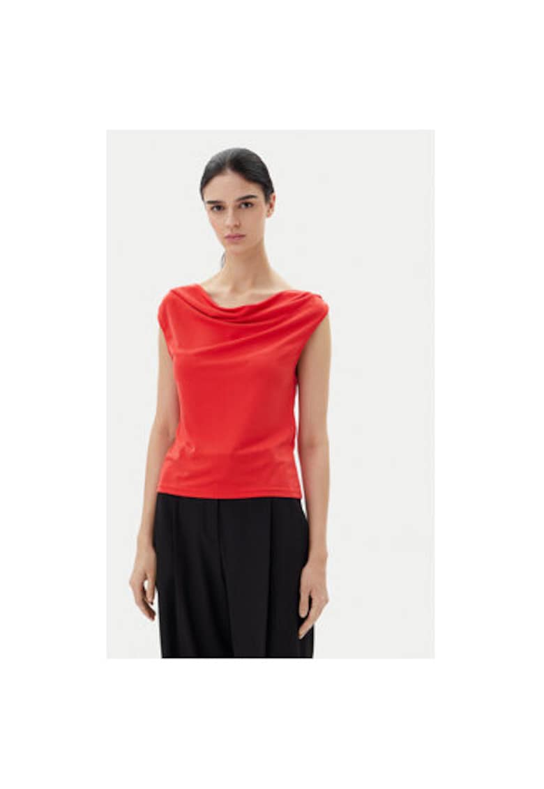Oferte la Bluza dama  15351679 - Viscoza/Poliester - Rosu - Rosu
