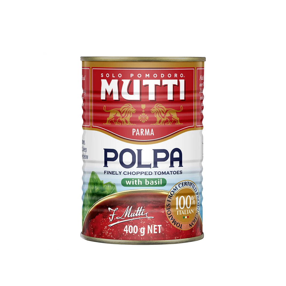 Oferte la Pulpa Rosii Taiate Fin Cu Busuioc Mutti 400g