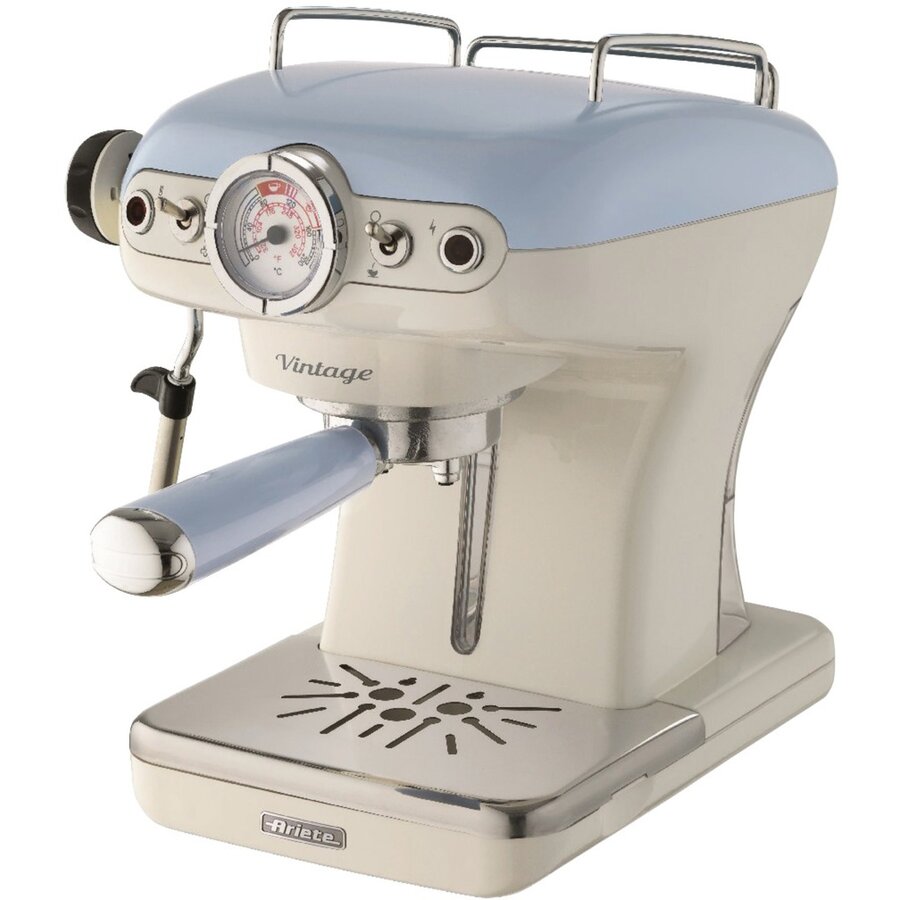 Espressor cafea American Vintage, espresso machine (beige/light blue)