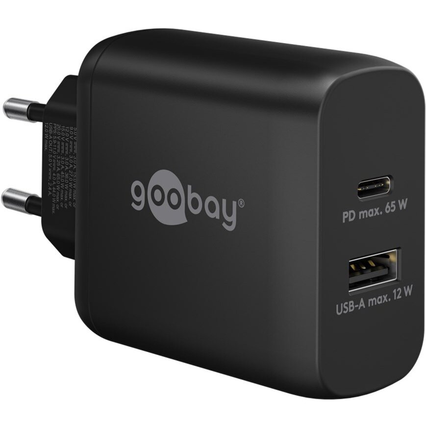 Oferte la Incarcator Retea 65409 GaN 65W 1x USB-C PD 1x USB-A Negru