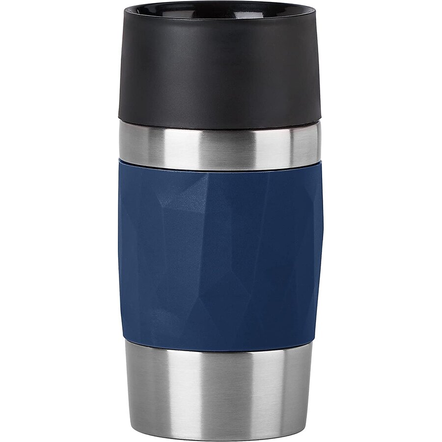 Oferte la Travel Mug Compact thermal mug 0.3 liters (dark blue, screw cap)