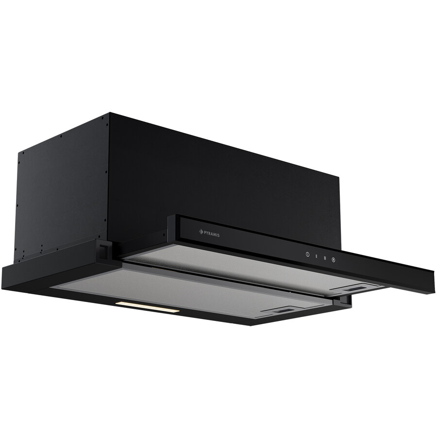 Oferte la Hota Incorporabila Telescopica Turbo ERN 2056 Black Glass 60CM 1 Motor 210W Negru