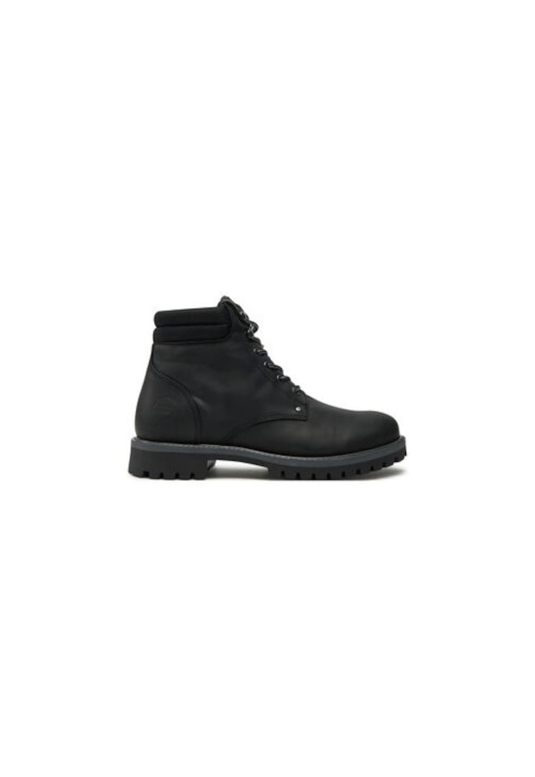 Oferte la Bocanci de drumetie barbati Jack Jones - 12257999 - Piele naturala - Negru - Negru