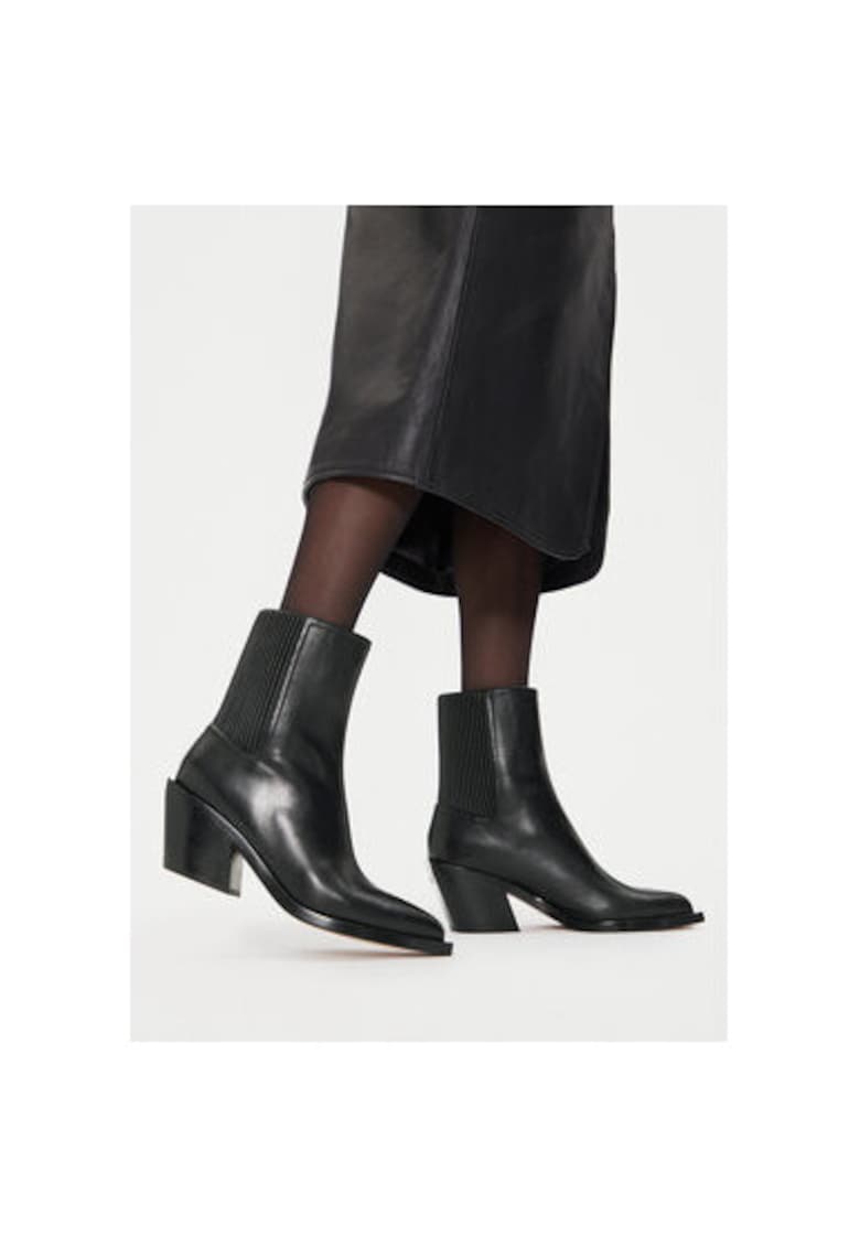 Oferte la Botine dama  CN136 - Piele naturala - Negru - Negru