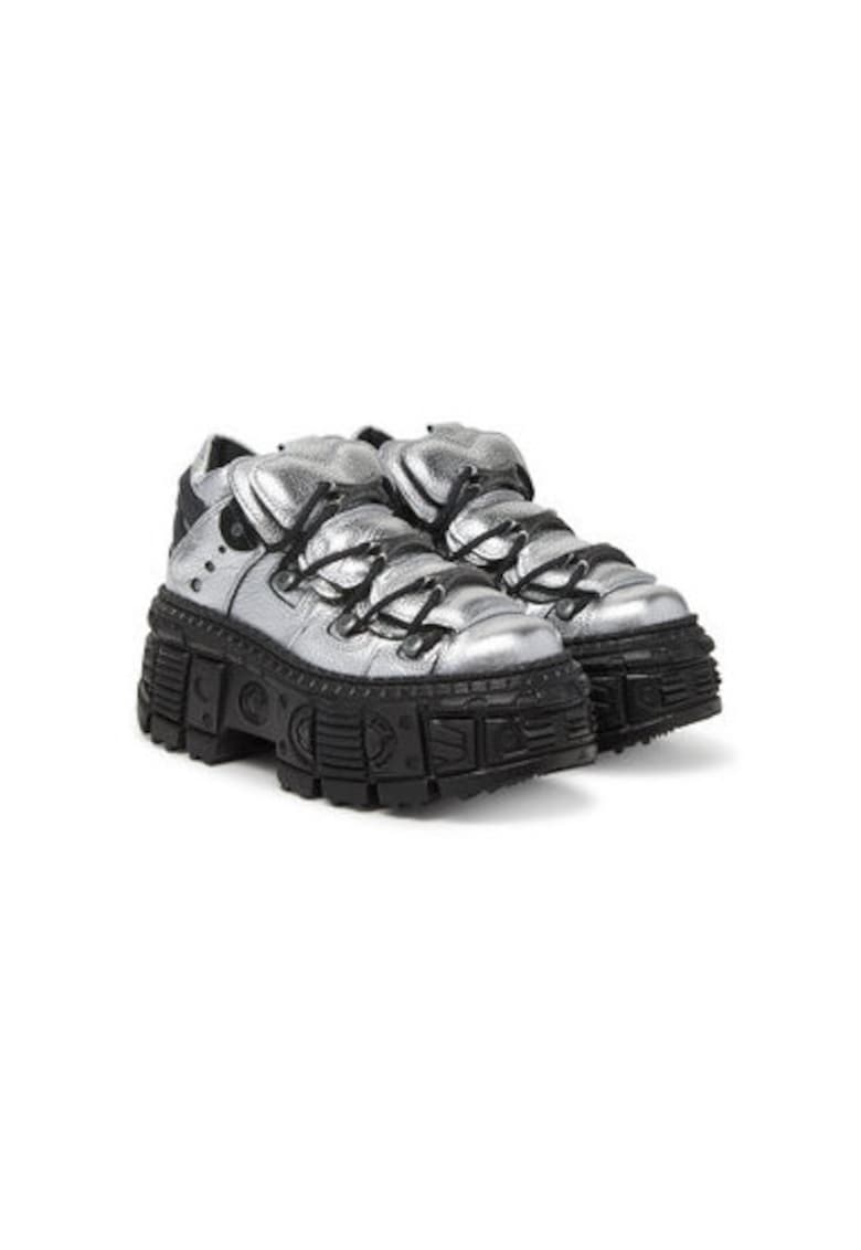 Oferte la Botine dama  M-106WALL-C16 - Piele naturala - Argintiu - Argintiu