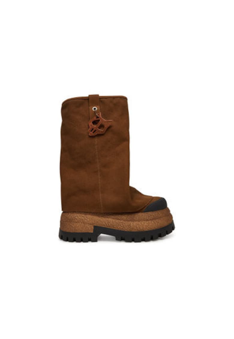 Oferte la Botine dama  DISTURB - Piele naturala - Maro - Maro