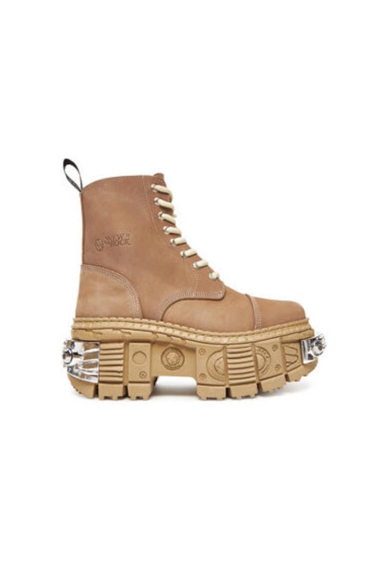 Oferte la Botine dama  M-WALL083C-C18 - Piele ecologica - Maro - Maro