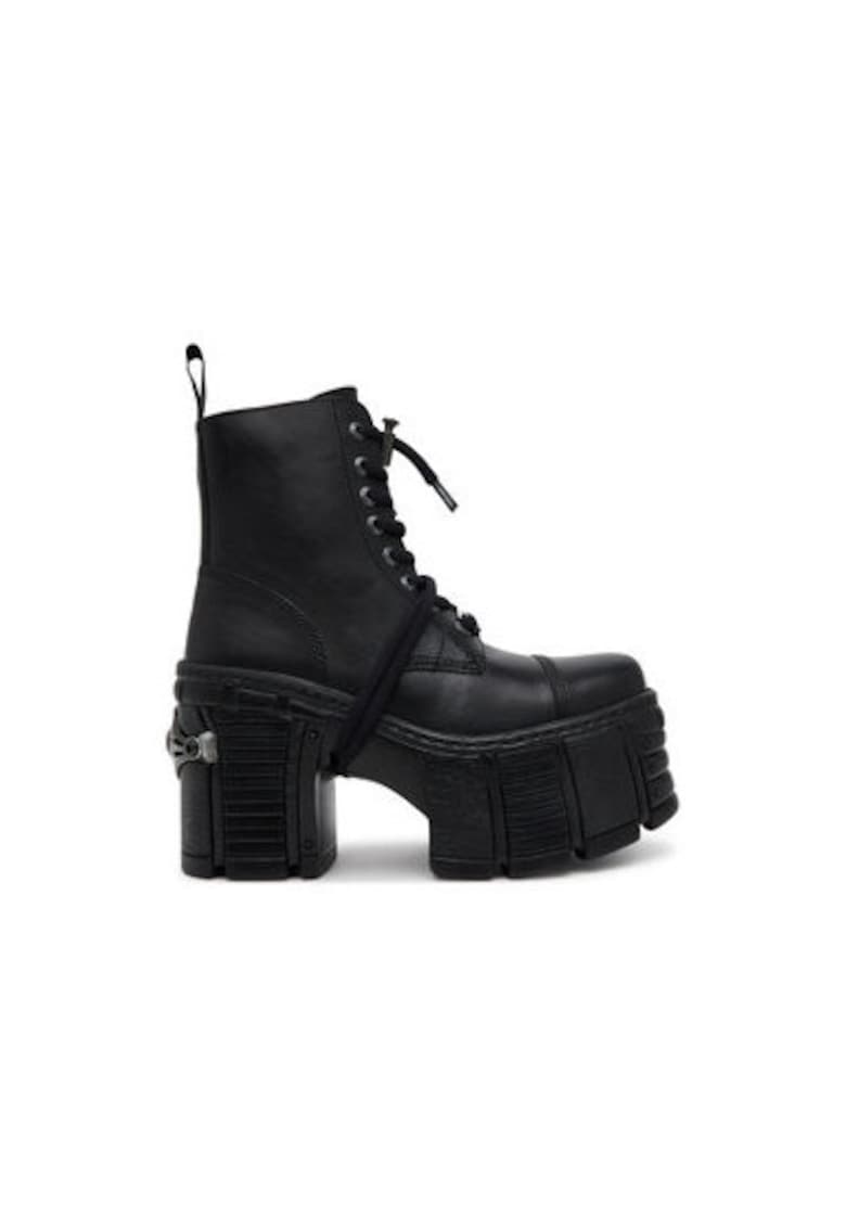 Oferte la Botine dama  M-TM001-C4 - Piele naturala - Negru - Negru