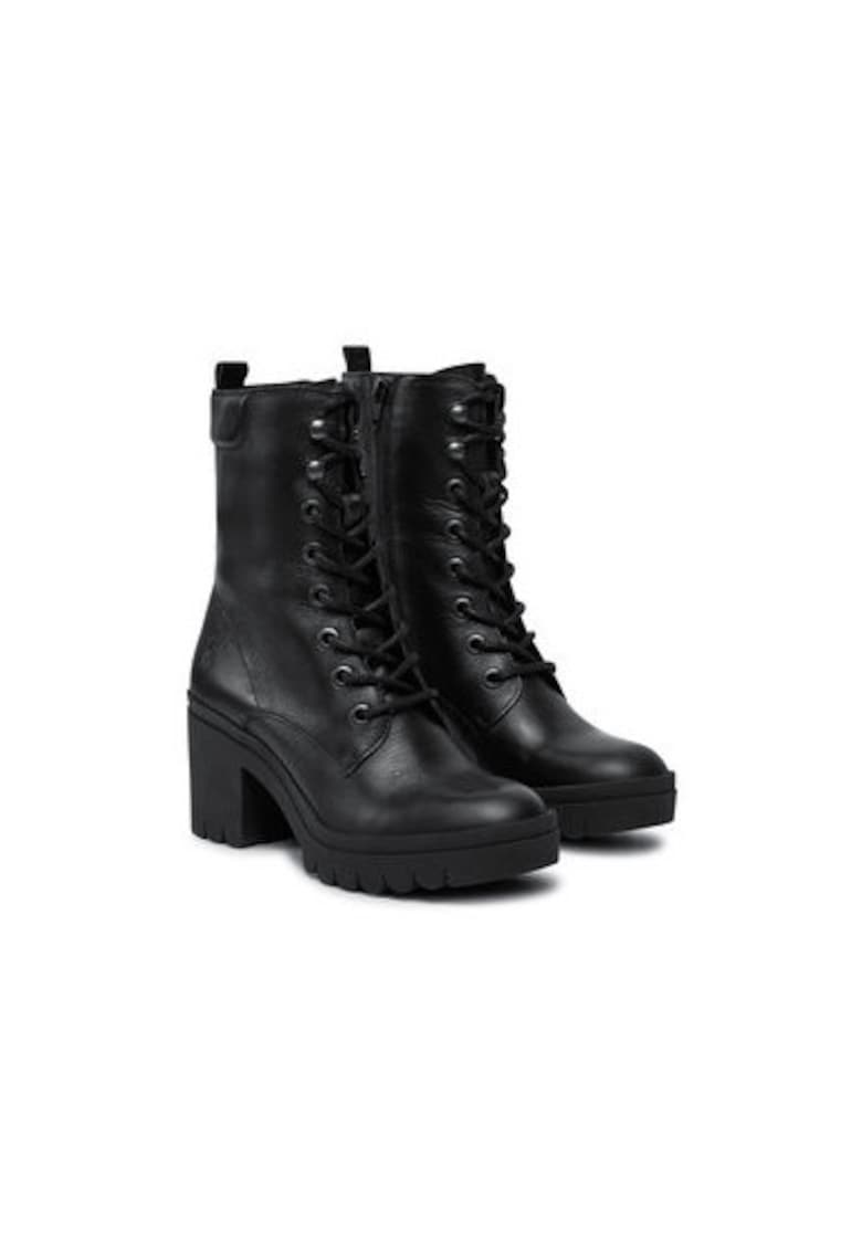 Oferte la Botine dama  TIEL642FLY - Piele naturala - Negru - Negru