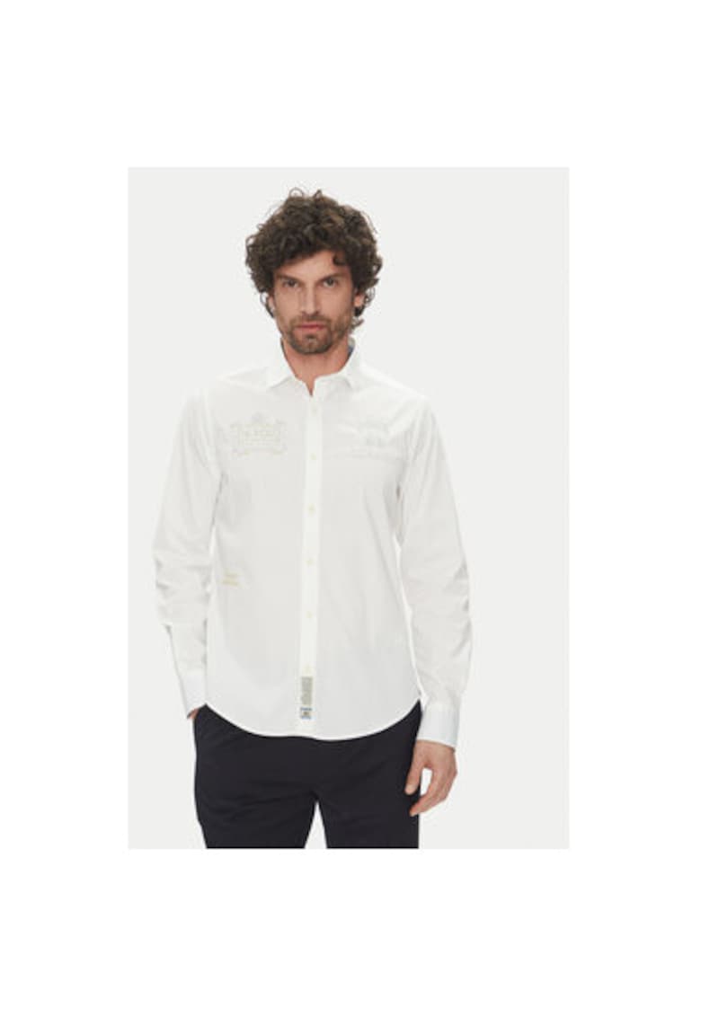 Oferte la Camasa barbati  MACE30 PP483 - Bumbac - Alb - Alb