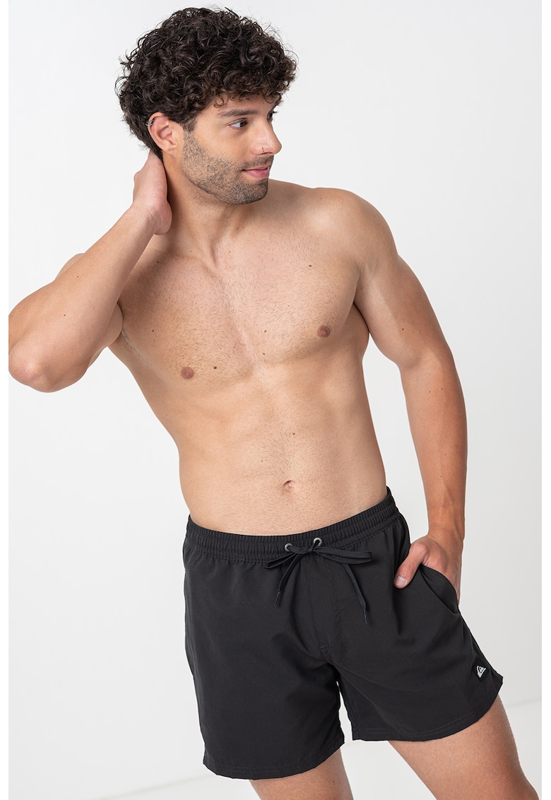 Oferte la Pantaloni scurti de baie cu snururi - Negru