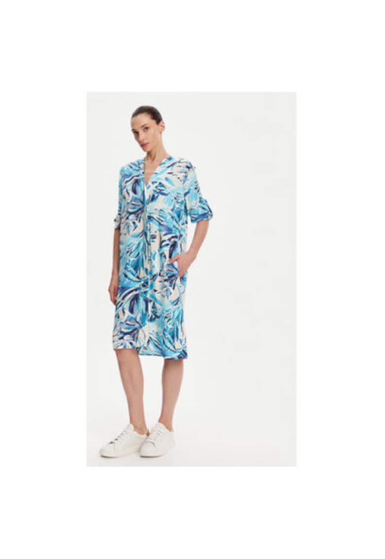 Oferte la Camasa stil rochie dama  13002008 - Viscoza - Albastru - Albastru