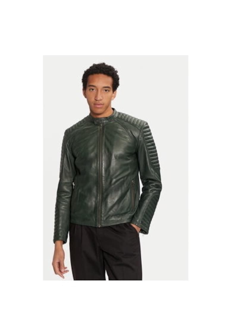 Oferte la Geaca barbati -  304925078 - Piele naturala - Verde - Verde