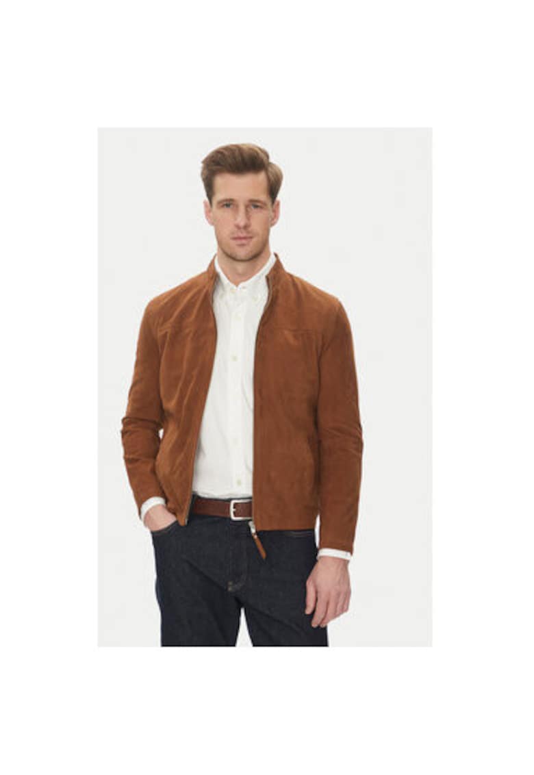 Oferte la Geaca din piele barbati  SYLVINO VS - Piele intoarsa - Maro - Maro