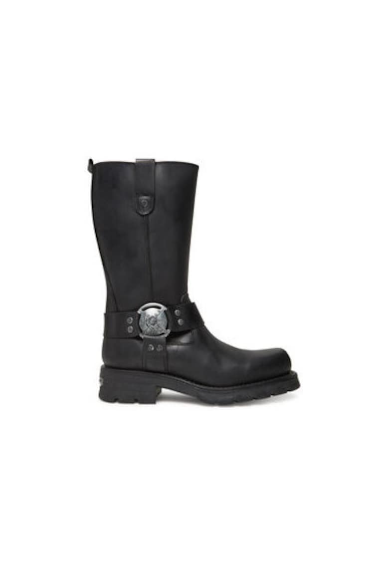 Oferte la Ghete dama  M-7610-S1 - Piele naturala - Negru - Negru