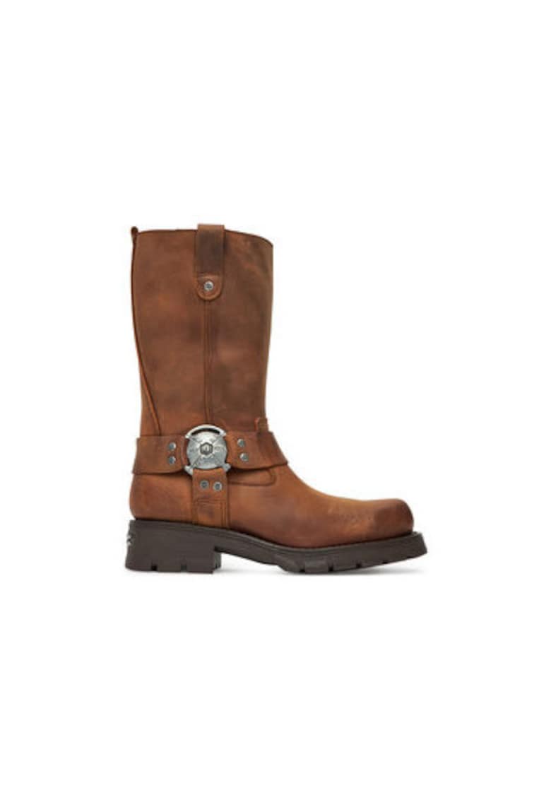 Oferte la Ghete dama  M-7610-C2 - Piele naturala - Maro - Maro