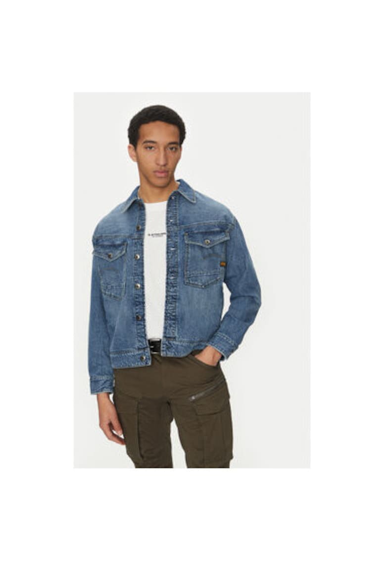 Oferte la Jacheta de blugi barbati G Star Raw - D23593-D536 - Bumbac - Albastru - Albastru