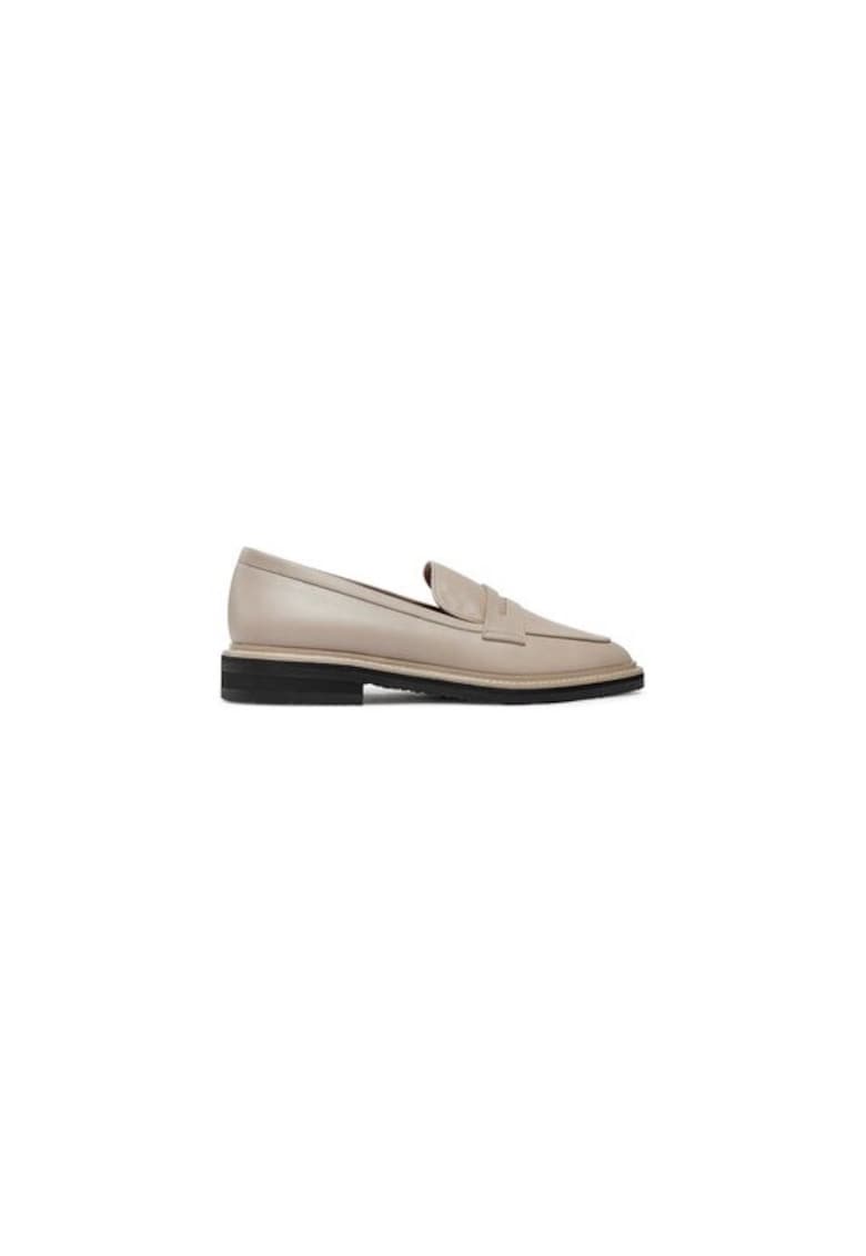 Oferte la Mocasini dama  304508097 - Piele naturala - Bej - Bej