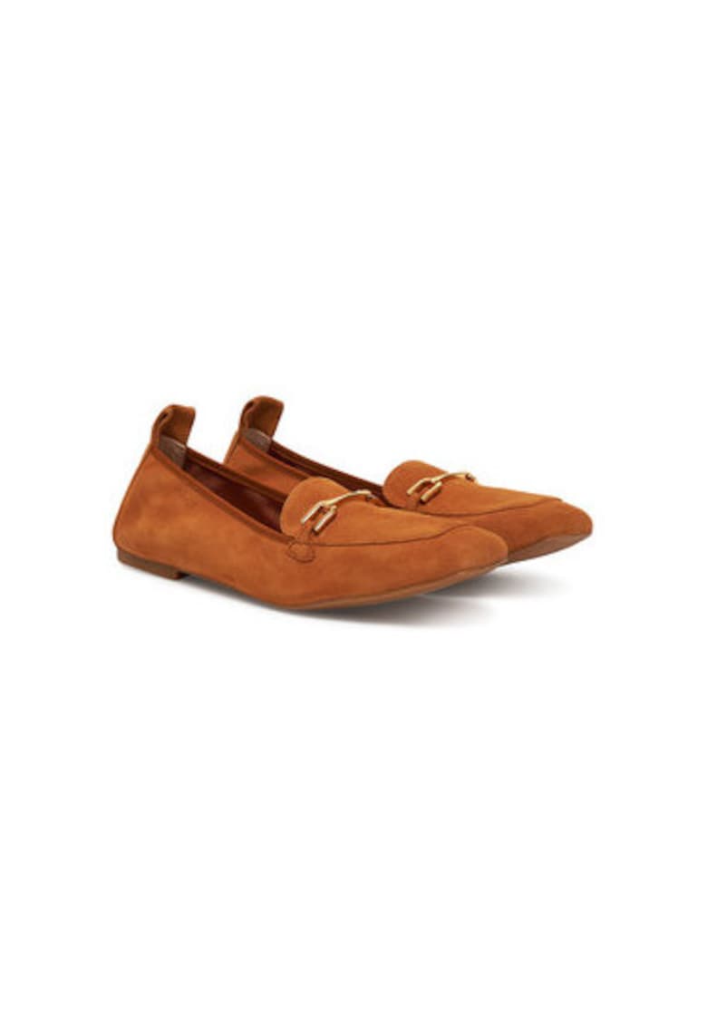 Oferte la Mocasini dama  BAIRON_KS - Piele naturala - Portocaliu - Portocaliu