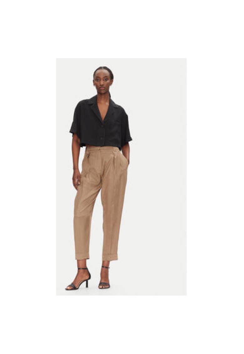 Oferte la Pantaloni dama  53-5025 - Lyocell - Maro - Maro