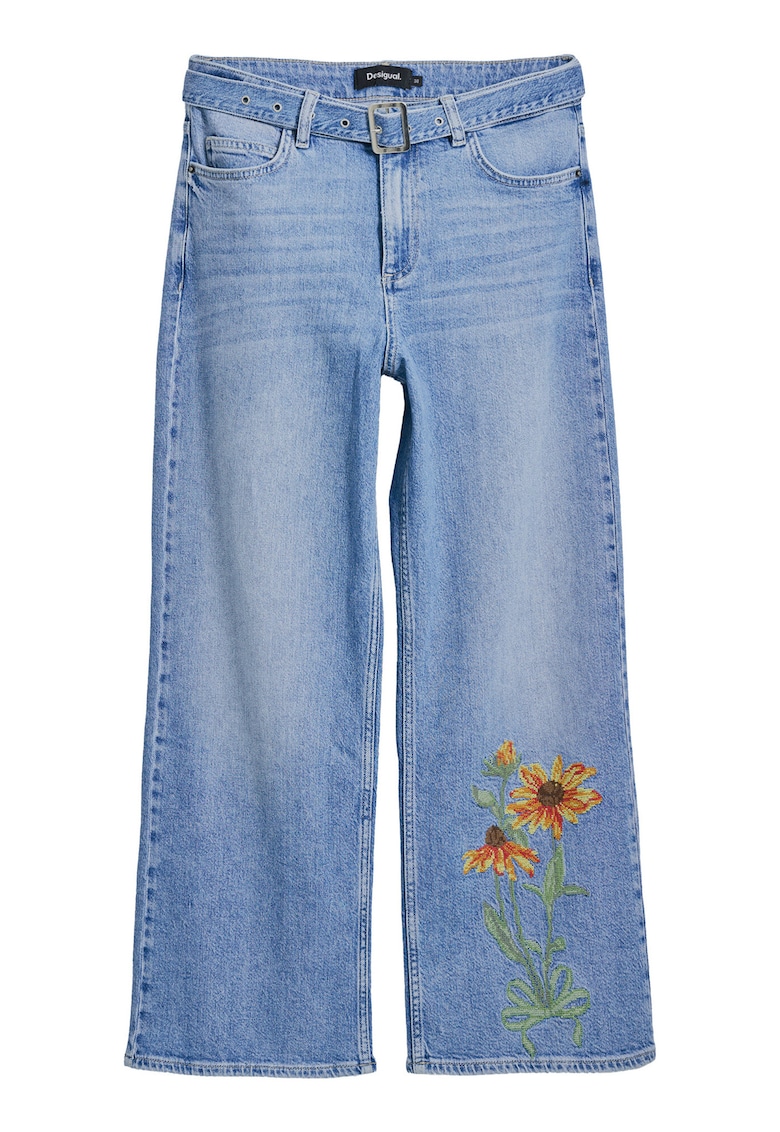 Oferte la Pantaloni dama  25SWDD14 - Bumbac/Poliester - Albastru - Albastru