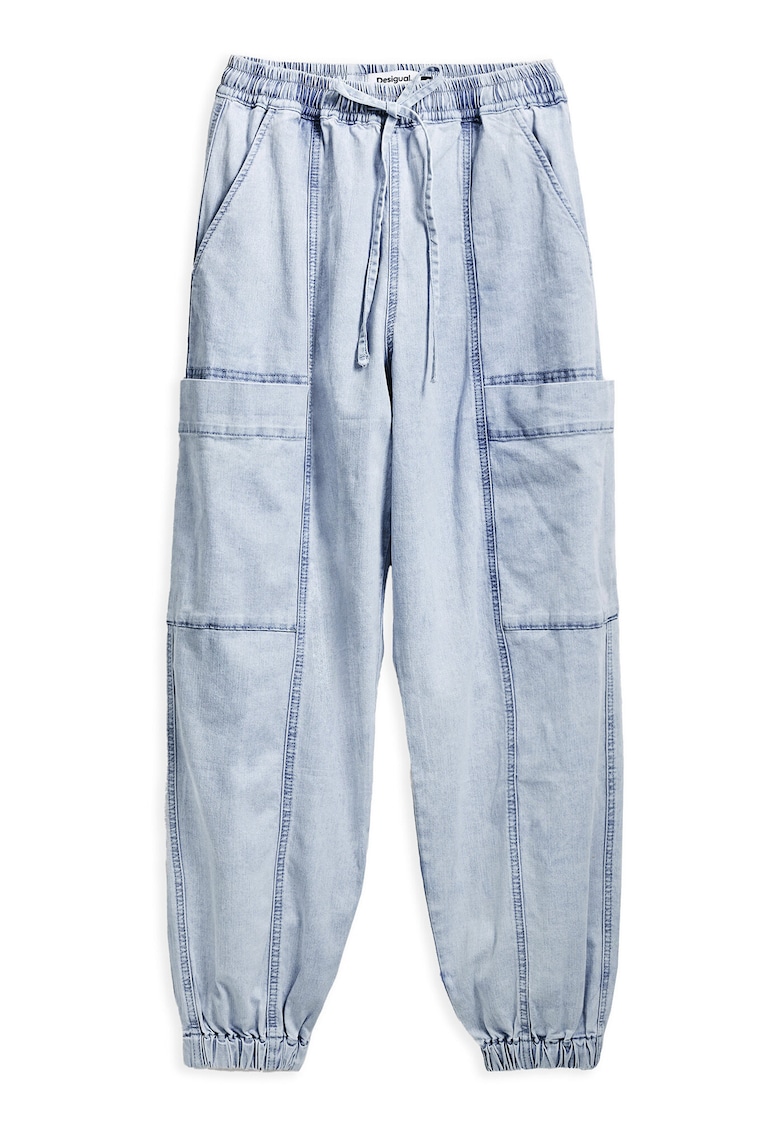 Oferte la Pantaloni dama  25SWDD42 - Bumbac/Poliester - Albastru - Albastru
