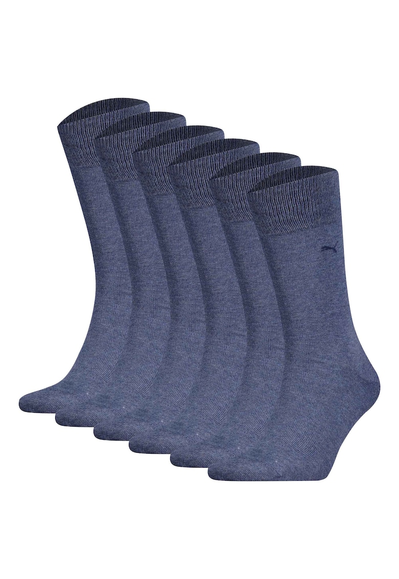 Oferte la Set de 6 perechi de sosete lungi - Albastru
