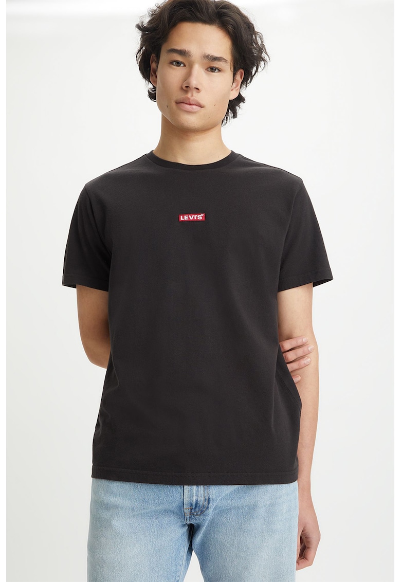 Oferte la Tricou lejer de bumbac - Negru stins