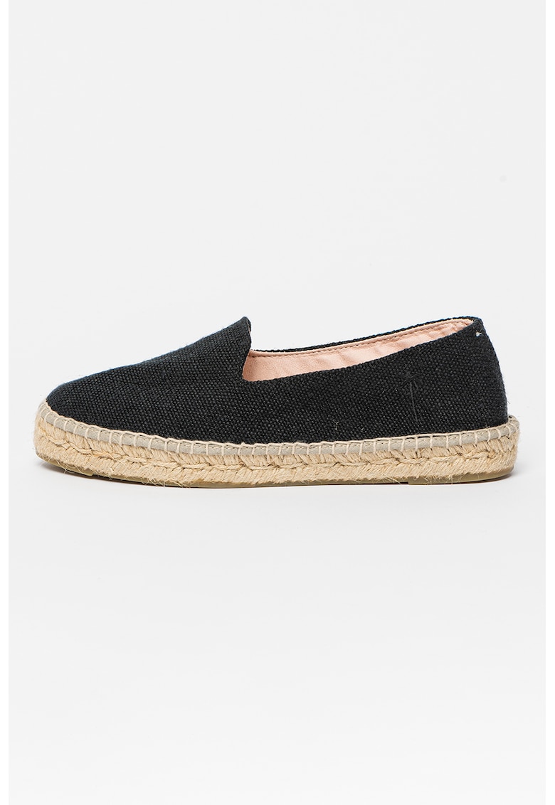 Oferte la Espadrile cu aplicatie impletita de iuta - Negru