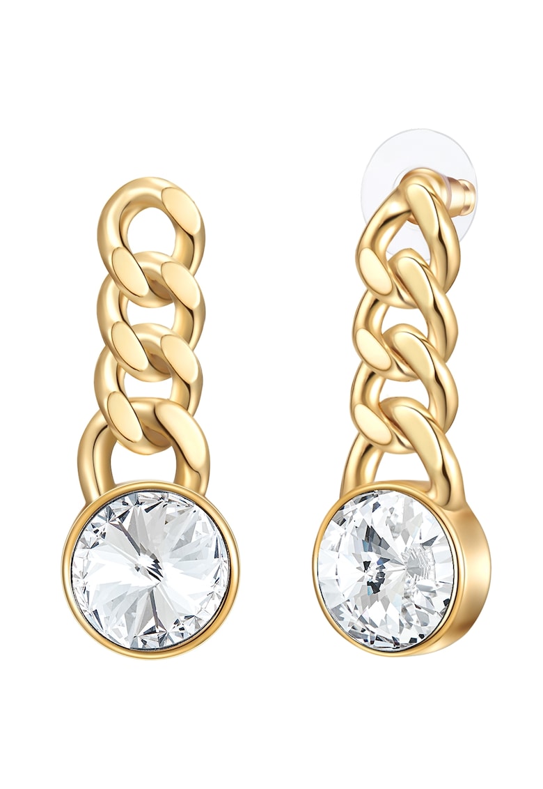 Oferte la Cercei placati cu aur de 14K - cu zirconia 32115 - Auriu/Galben