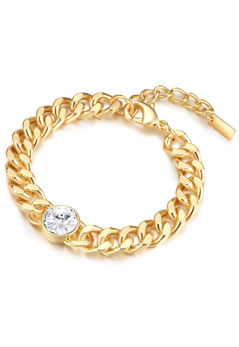Oferte la Bratara placata cu aur de 14K si cu zirconia 32117 - Auriu/Galben