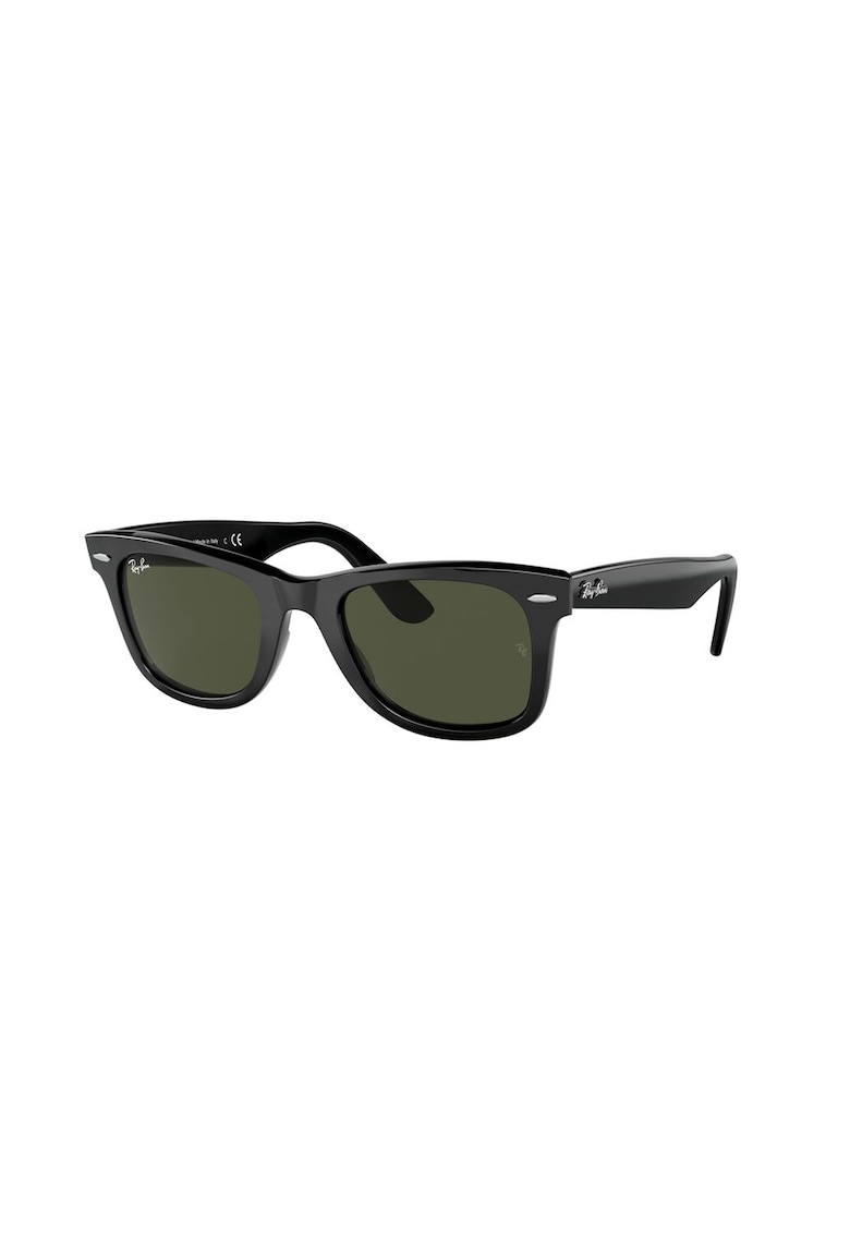 Oferte la Ochelari de soare wayfarer unisex cu detaliu logo - Negru