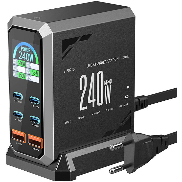 Oferte la Incarcator BW-S31, 240W, 4xUSB-C, 2xUSB-A, Negru