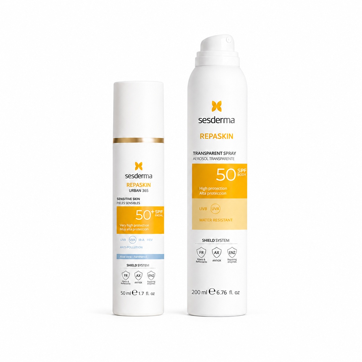 Oferte la Set Sesderma Repaskin SPF 50 – Crema faciala Urban 365 50 ml + Spray transparent pentru corp 200 ml