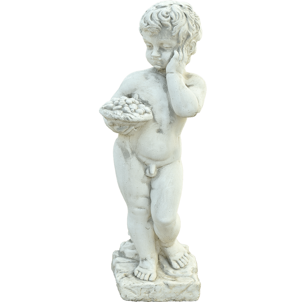 Oferte la Decoratiune gradina Cementarte, statuie Putto Fiori, beton, 70 x 22 x 20 cm, 24 kg