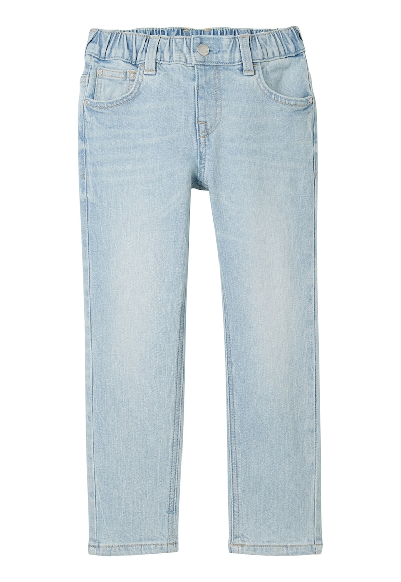 Oferte la Blugi slim fit cu talie elastica - Albastru deschis