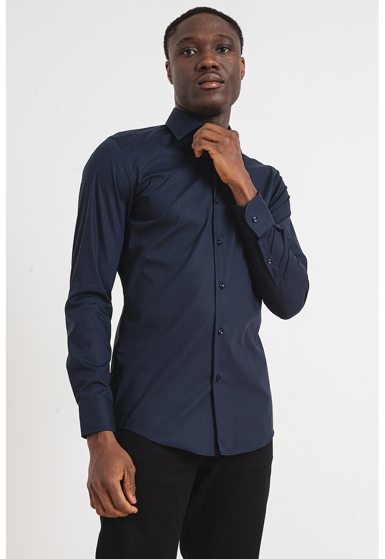 Oferte la Camasa slim fit Hank Kent - Bleumarin