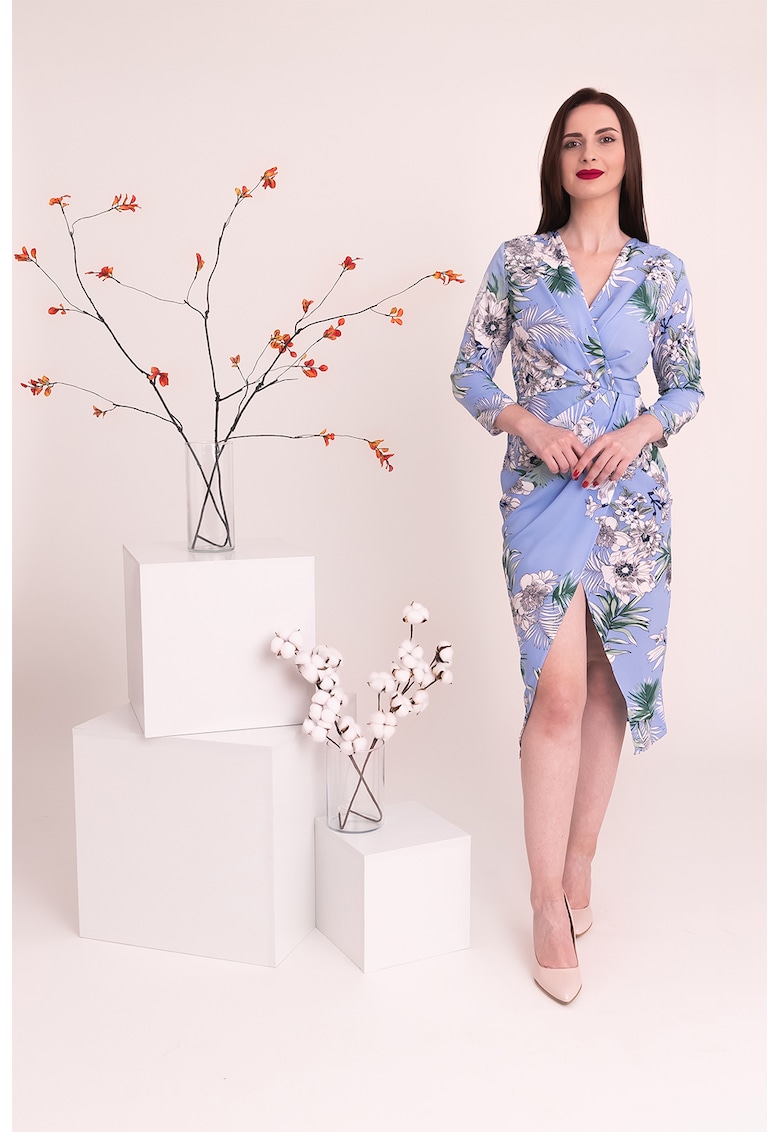 Oferte la Rochie cu aspect petrecut Celeste - Albastru pastel