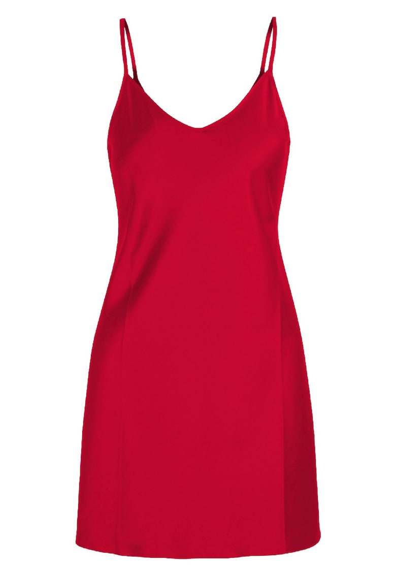 Oferte la Neglijeu de satin cu decolteu in V - Rosu