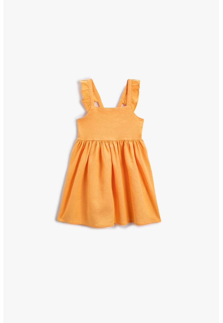 Oferte la Rochie babydoll cu volane - Portocaliu
