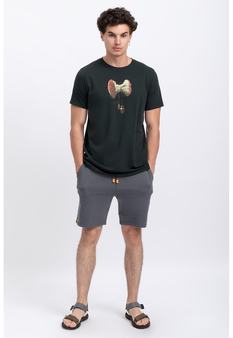 Oferte la Tricou unisex cu imprimeu grafic - Negru stins