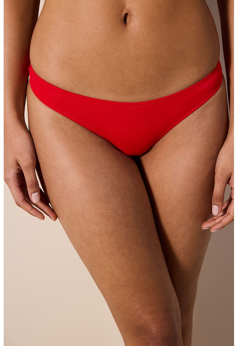 Oferte la Slip cu model uni - Rosu vermillion